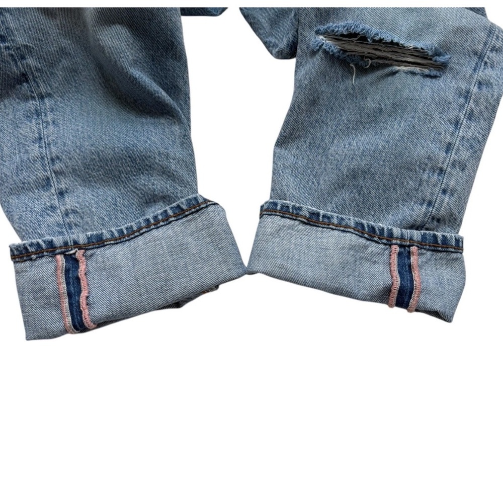 Acne Studios Womens Light Blue Denim Tapered Straight Cropped Jeans Sz 27x 26 - Picture 6 of 7